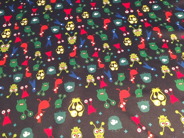 Aliens waterproof PUL fabric for nappies & wetbags - sold per fat quarter 50x75cm