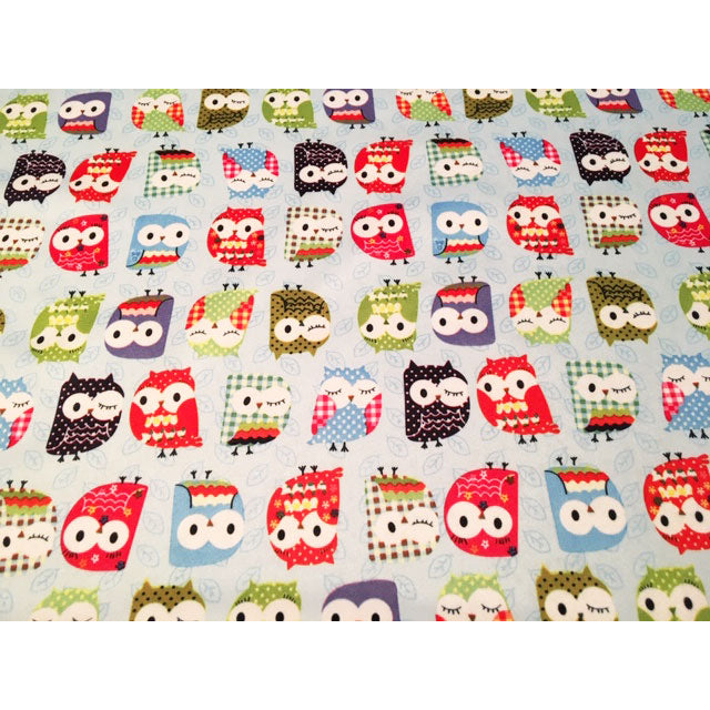 Owls waterproof PUL fabric for nappies & wetbags - sold per fat quarter 50x75cm