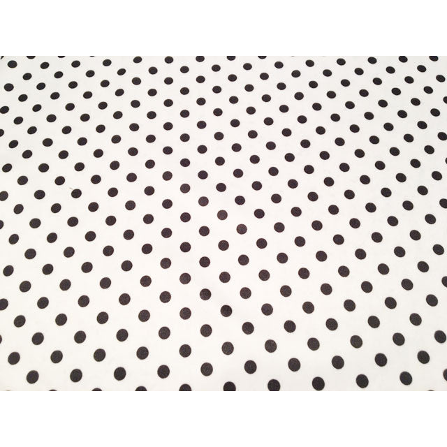 Black Dots waterproof PUL fabric for nappies & wetbags - sold per fat quarter 50x75cm