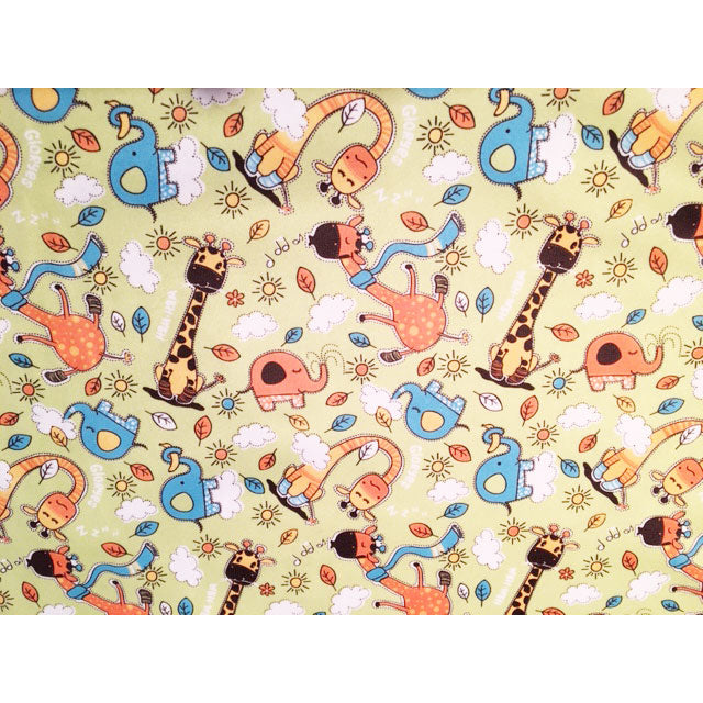 Jungle waterproof PUL fabric for nappies & wetbags - sold per fat quarter 50x75cm