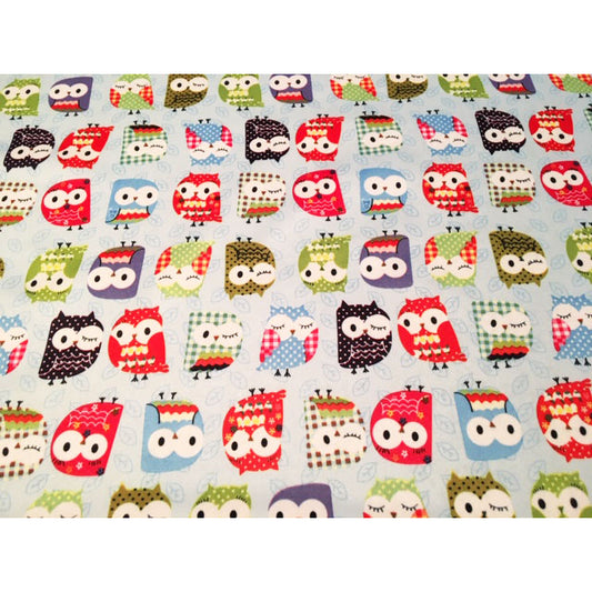 Owls waterproof PUL fabric for nappies & wetbags - sold per fat quarter 50x75cm