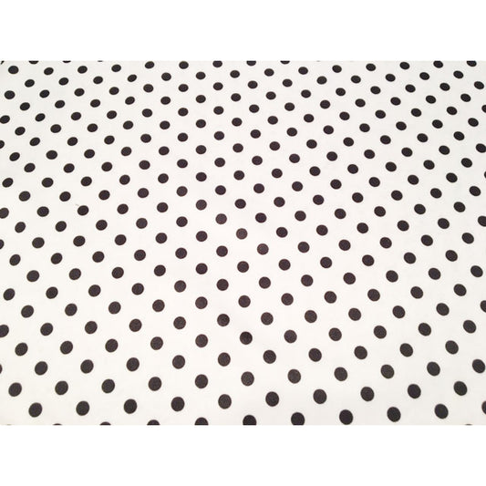 Black Dots waterproof PUL fabric for nappies & wetbags - sold per fat quarter 50x75cm
