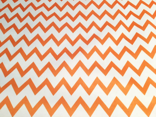Orange Chevron waterproof PUL fabric for nappies & wetbags - sold per fat quarter 50x75cm