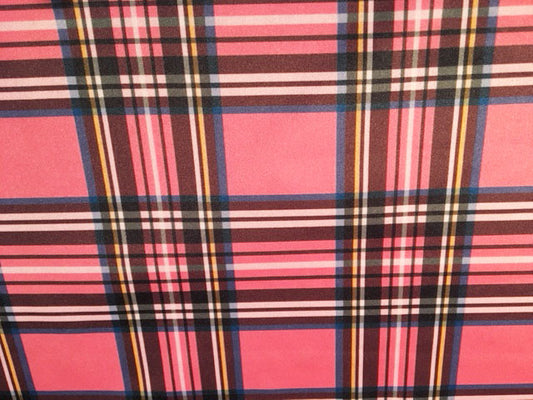 Pink Plaid waterproof PUL fabric for nappies & wetbags - sold per fat quarter 50x75cm